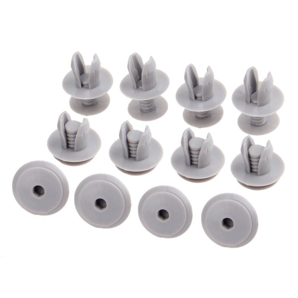 100 x Auto Gray Fastener Plastic Car Door Panel Clips for T4 T5 Transporter