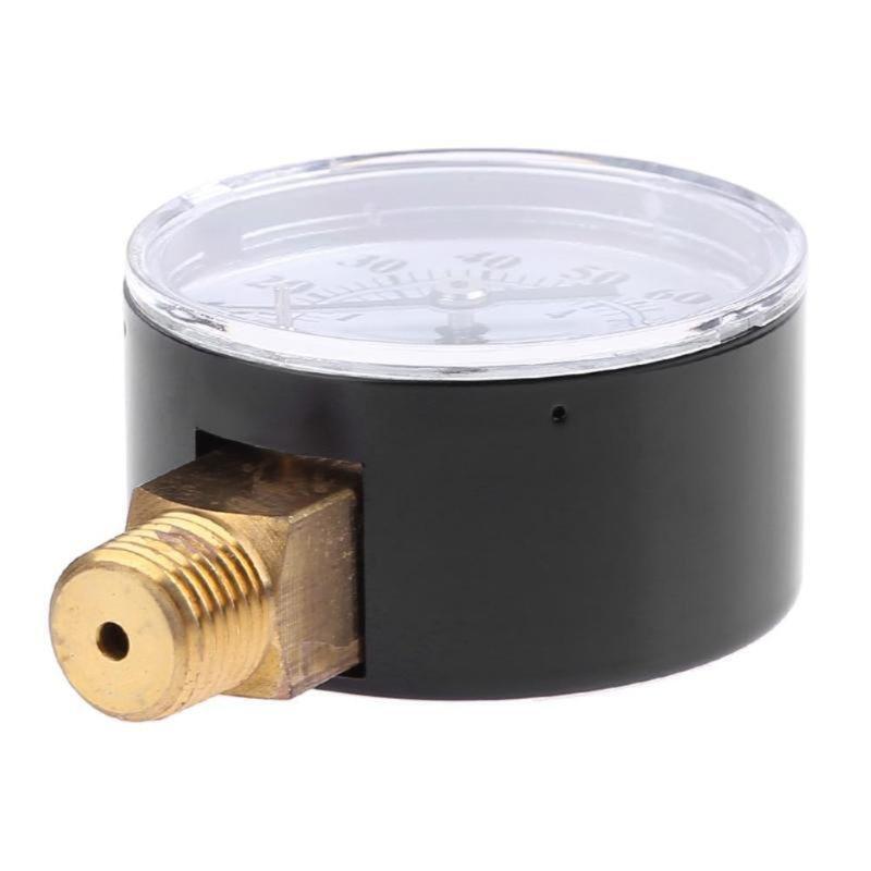 0-100 PSI Pressure Gauge 1/4" NPT 0-7 Bar Sturdy Metal Case Stable Performance