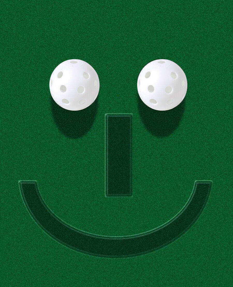 100 White Golf Balls Practice Sports Training Airflow Balls Hollow Perforated Li