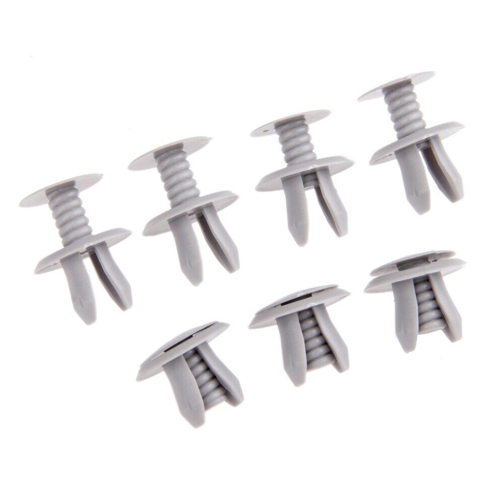 100 x Auto Gray Fastener Plastic Car Door Panel Clips for T4 T5 Transporter