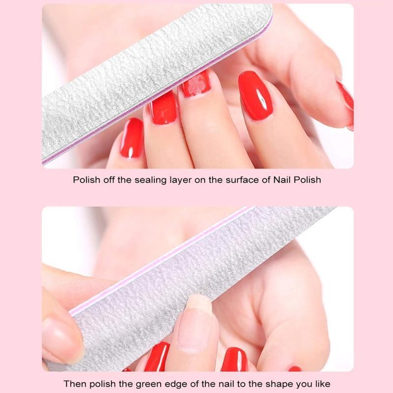 100/180 Grit Nail File Sanding Buffer Nail Care Tool for Acrylic/Natural Nail