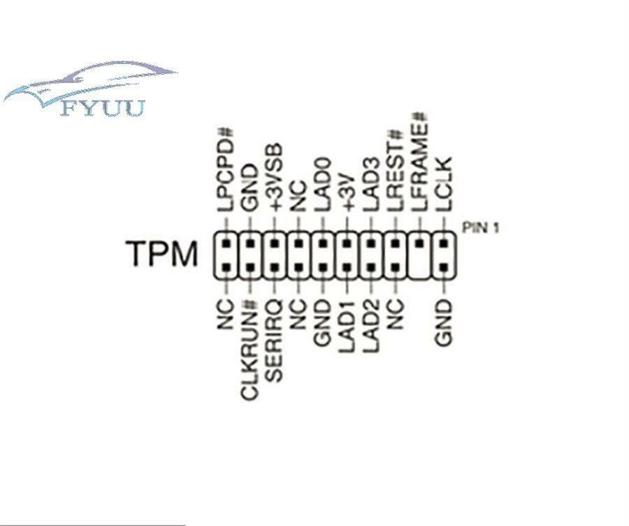 TPM 2.0 Module 20-pins Verticaal - Groene PCB, Compatible Met AOM TPM 9665V, Eenvoudig Te Installeren