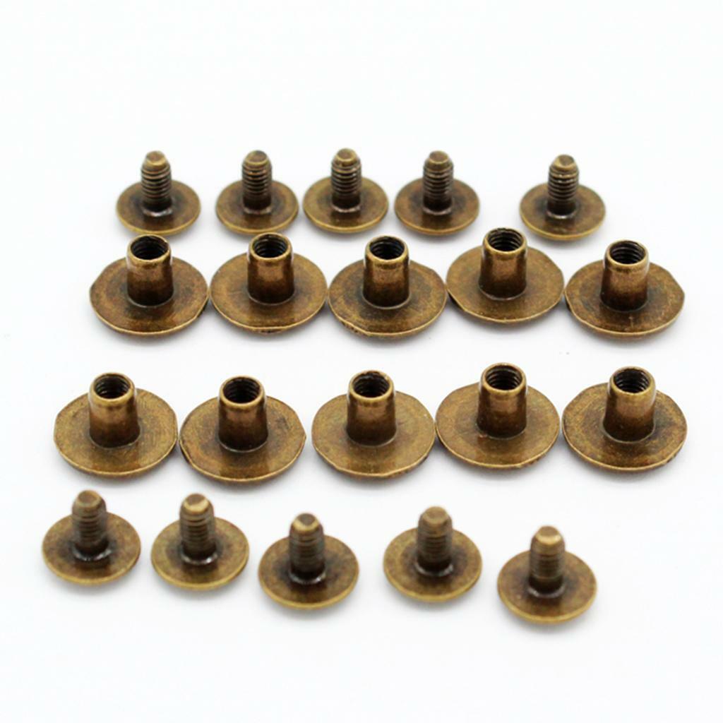 10Pcs Belt Screw Rivets Head Leather Craft Wallet Bag