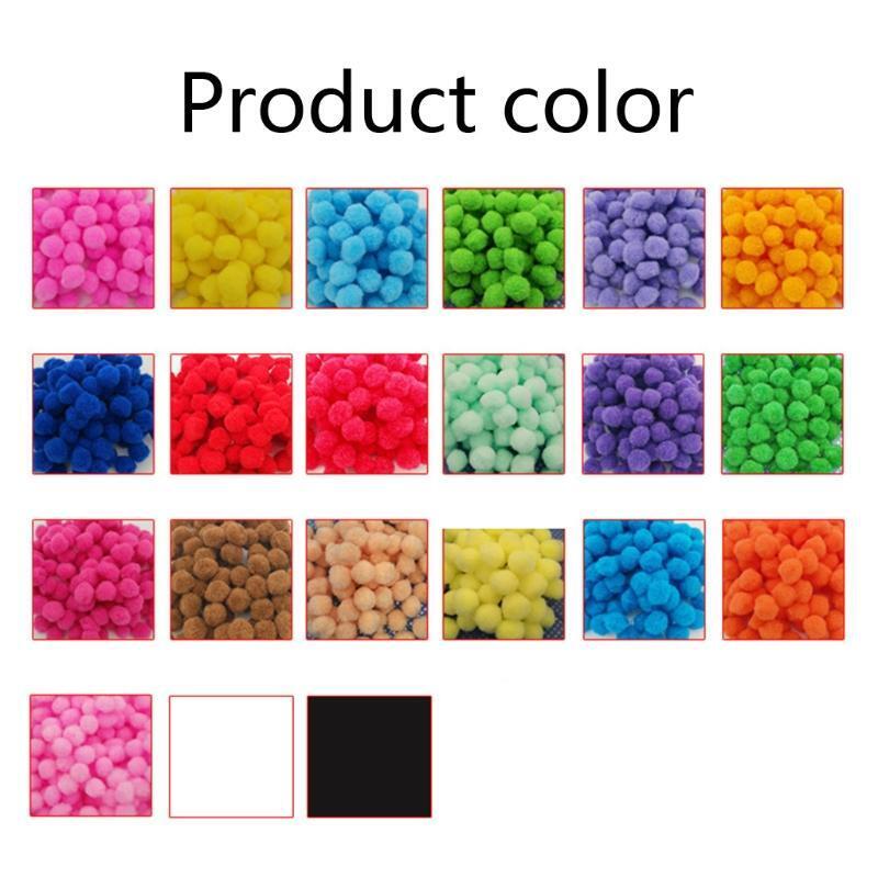 1000 Pieces/Pack Assorted Colors Pom Poms Mini Fluffy Soft Pom Poms Ball for Kid