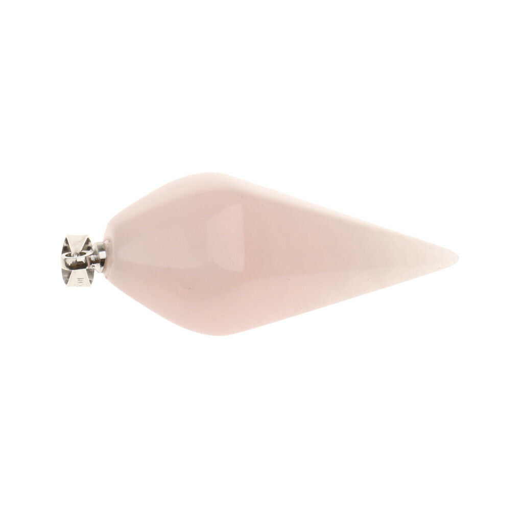 Natural Gemstones Hexagonal Pointed Pendant Pink Quartz