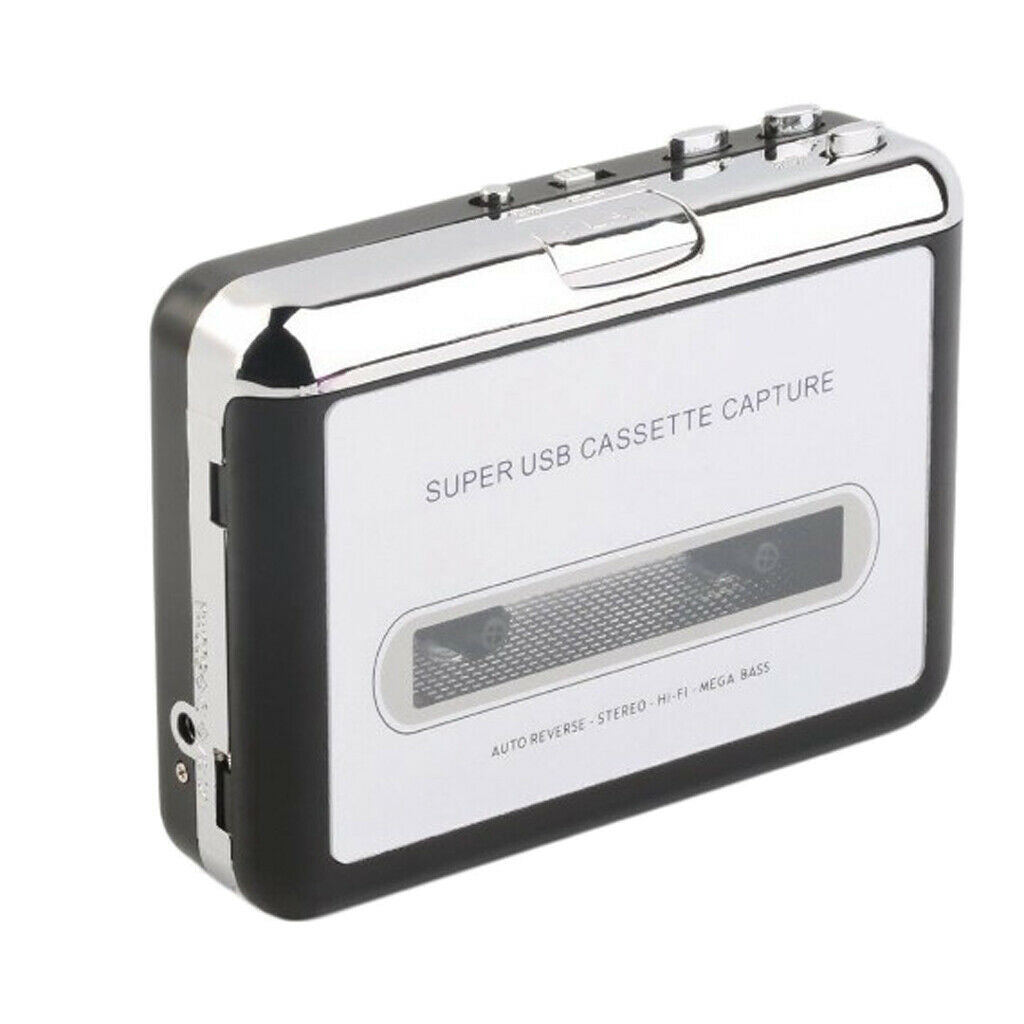 Portable USB Cassette Converter Tape to MP3 Player w/ Headphone Cable Player