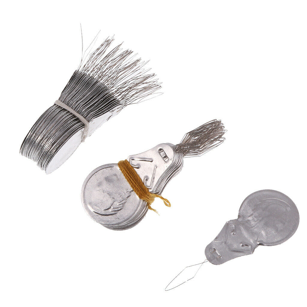 100 Pieces Loop Needle Threader Crafts Sewing Needling Thread Guide Punch