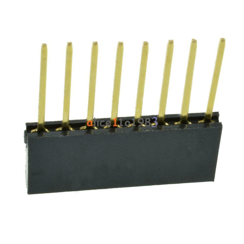50pcs 8 Pin 2.54 mm Stackable Long Legs Femal Header For Arduino Shield