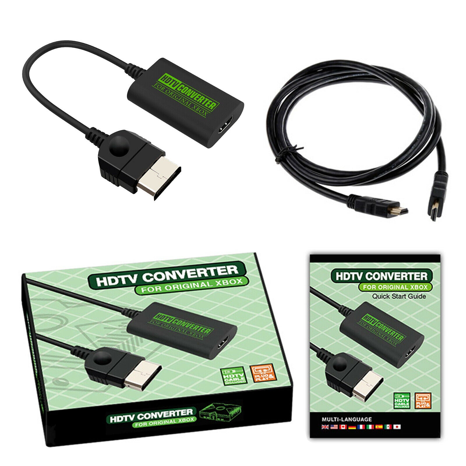 Console HDMI Adapter Converter Audio HD Cable For XBOX Support 1080P/720P