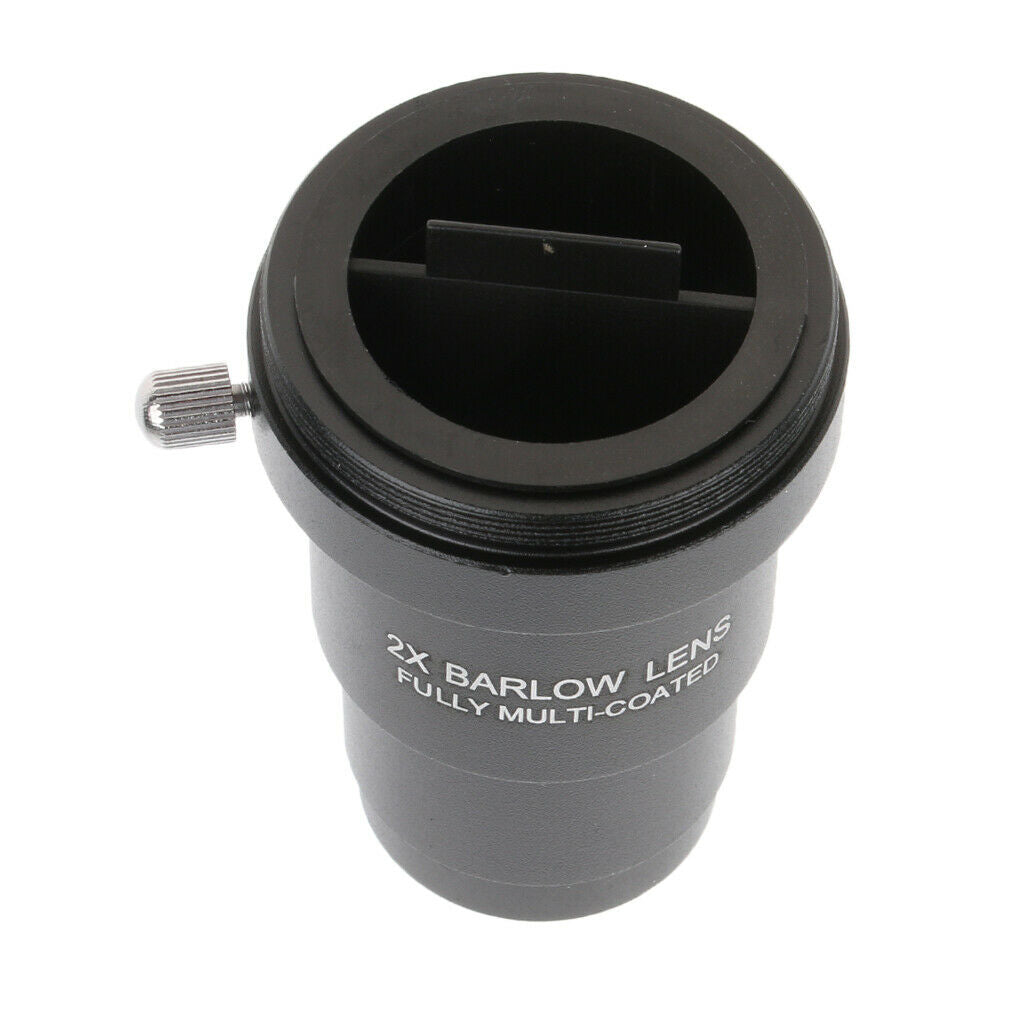 .25 inch 2x Barlow Lens Metal&M42x0.75 Thread for Telescopes Eyepiece