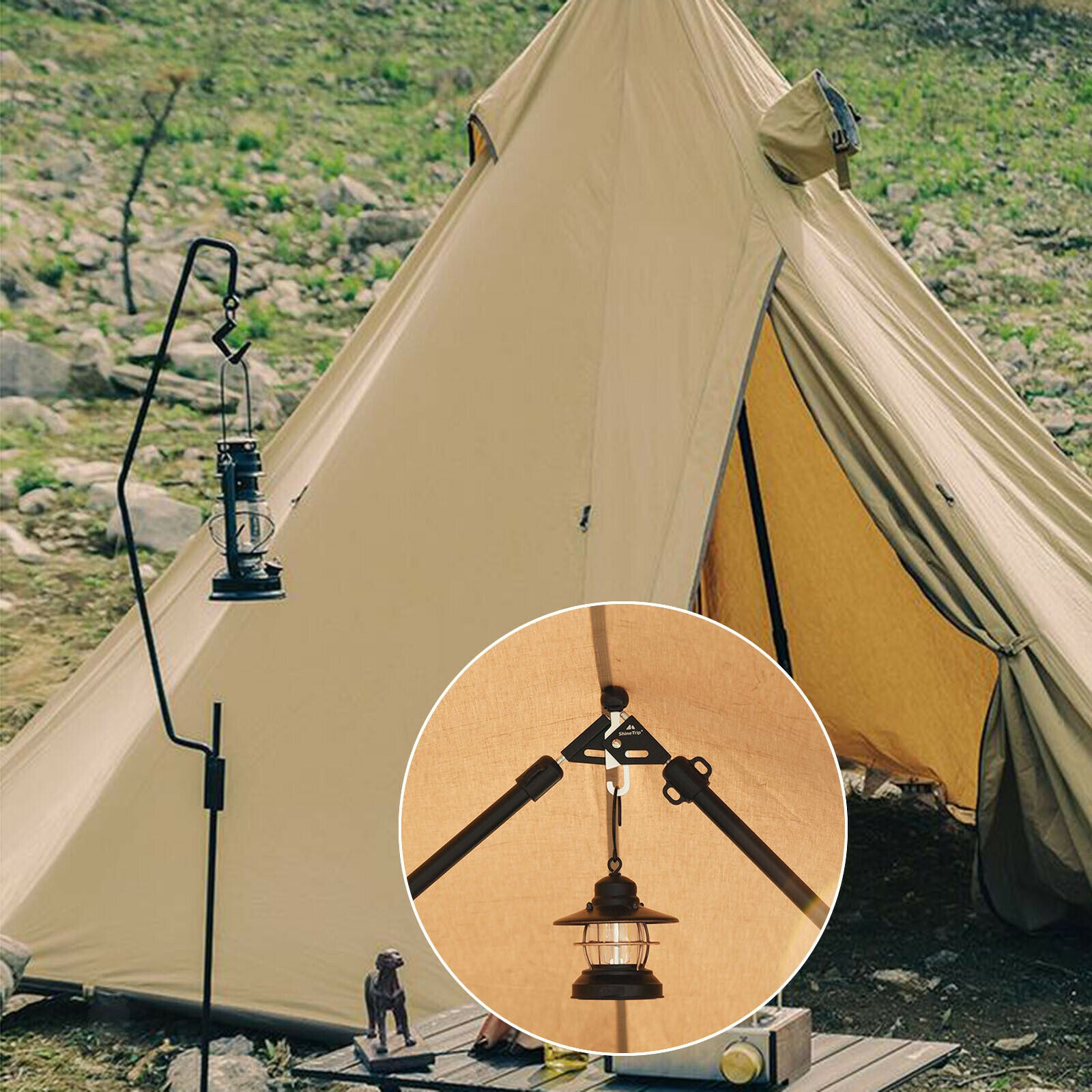 Tarp Pole Tip Caps Single Person Tent Build Pole Connector Joint Ball Black