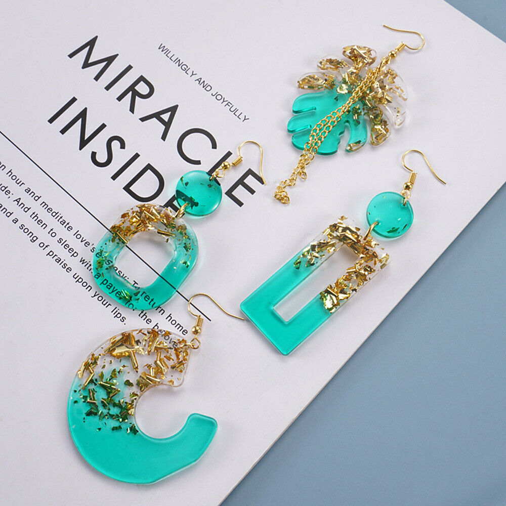 DIY Epoxy Silicone Earring Pendant Jewelry Eardrop Making Casting Mould Craft