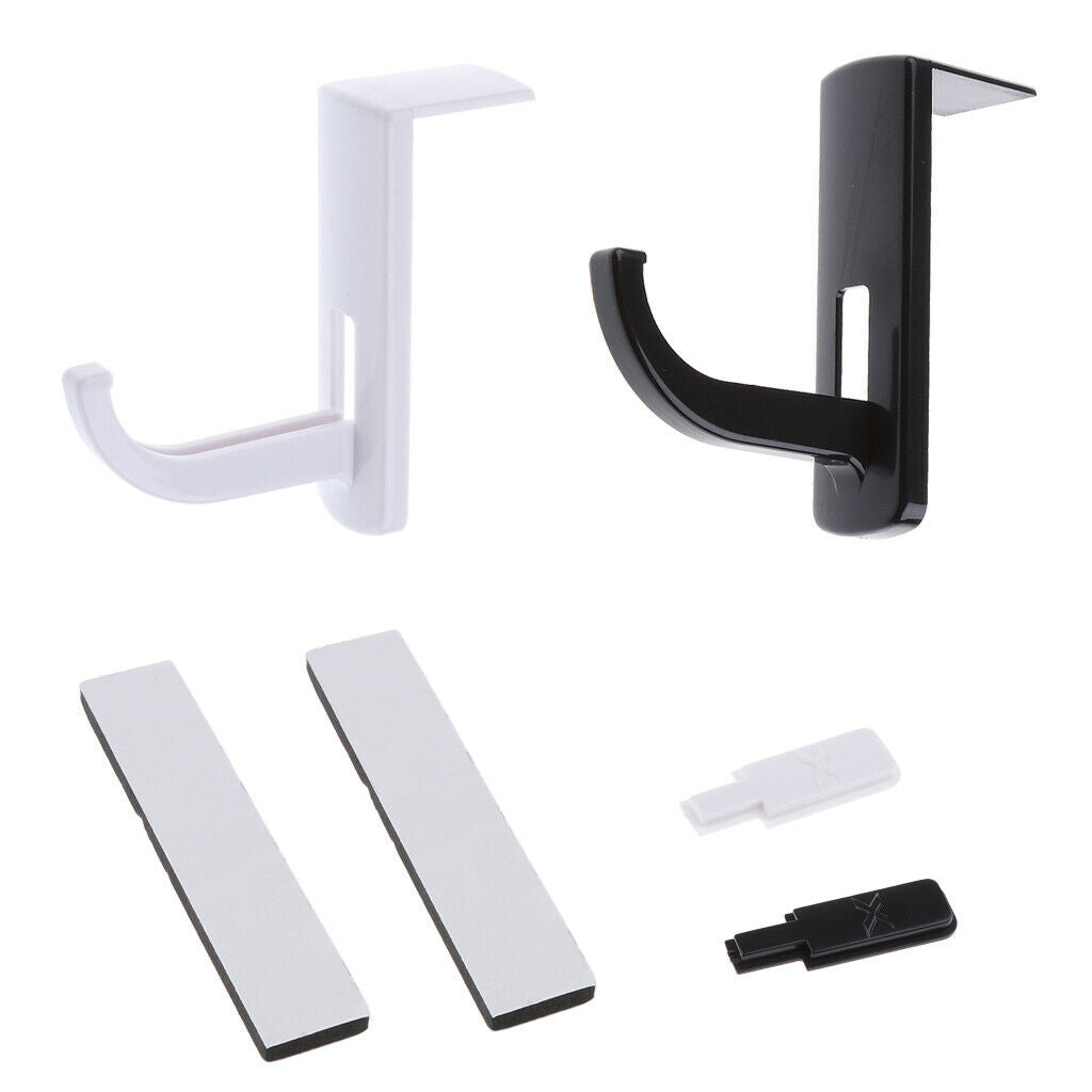2Pack Stick-on Headphone Hook Headset Earpiece Hanger Wall PC Monitor Earphone