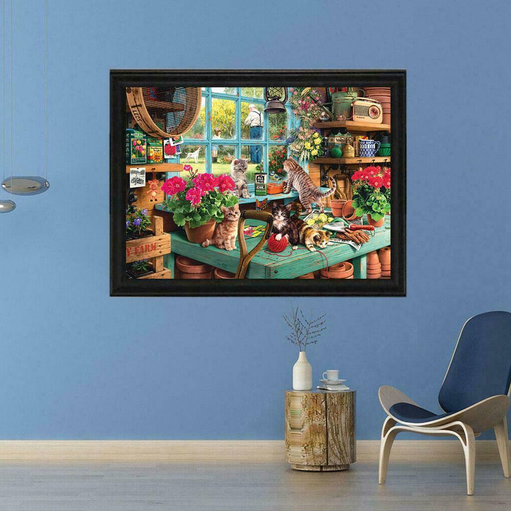 1000 Pieces Jigsaw Puzzles Lovely Cute Cats In the Balcony Animals Games Puzzle