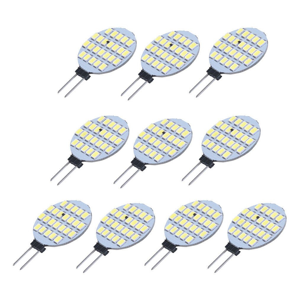 10PCS G4 1210 SMD 24 LED Light Bulb Lamp Bulb White 3000 -3500K DC 12V
