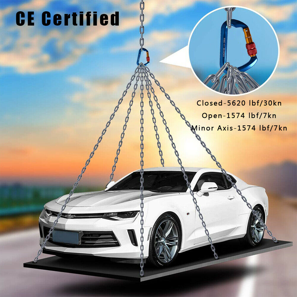 30KN Aluminum Locking Carabiner Clip D-Ring Screw Hook for Outdoor Climbing Rock