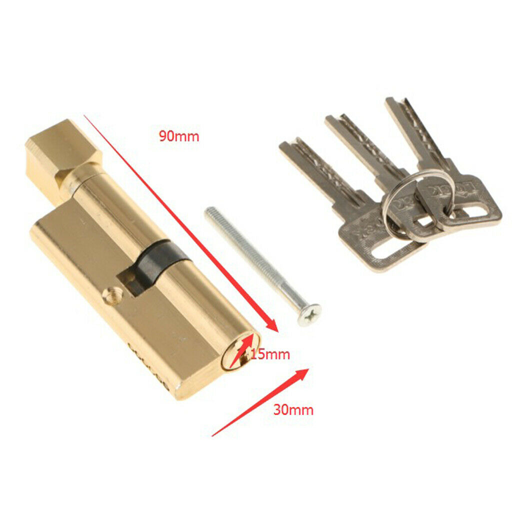 Home 3.54 '' Length 15mm Diameter Zinc Alloy Anti Theft Door Lock Core with 3