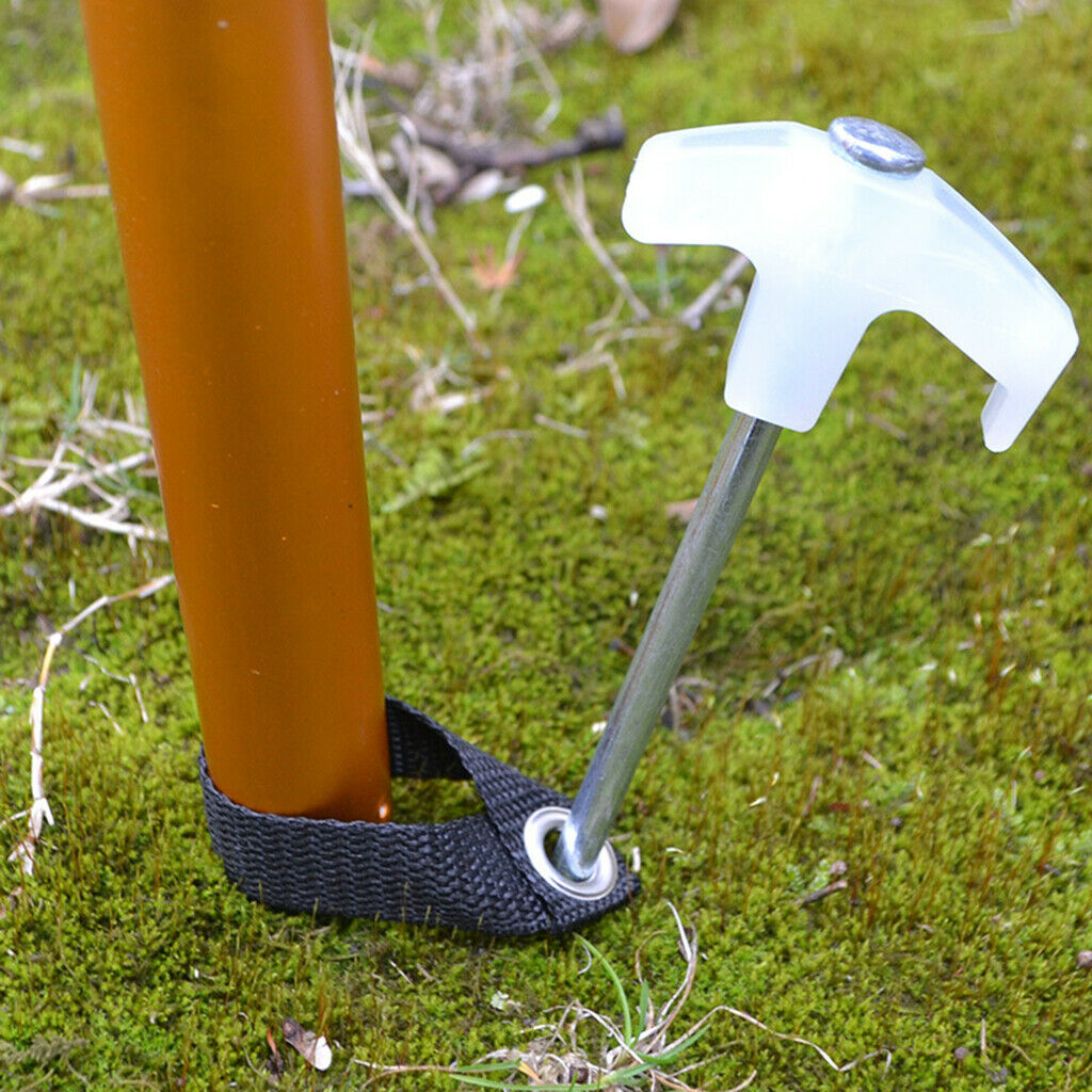 8x Tent Pegs Fixing Buckle Camping Hiking Picnic Canopy Frame Pole Holder