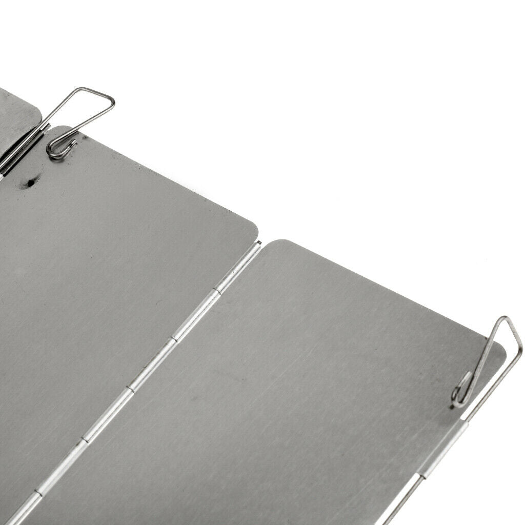Outdoor Camping Barbecue Stove Burner Cooker Folding Wind Screen Windshield