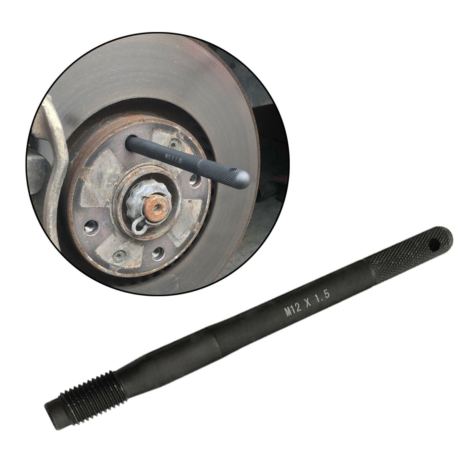 Black Wheel Hanger Alignment Pin Mounting Guide Bolt Wheel Lug Bolt Tool M12x1.5
