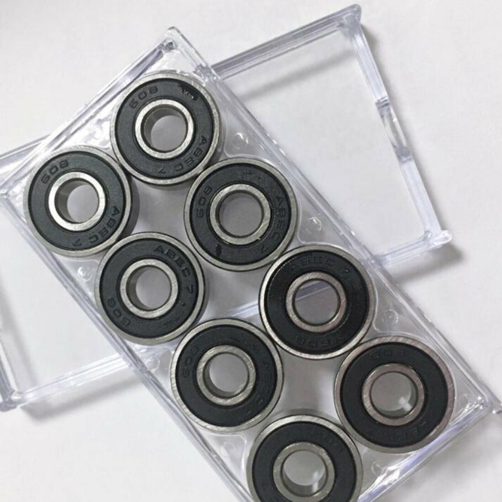 8x 608RS Skateboard Wheel Bearing Longboard Caring Spare Ball Bearings Parts