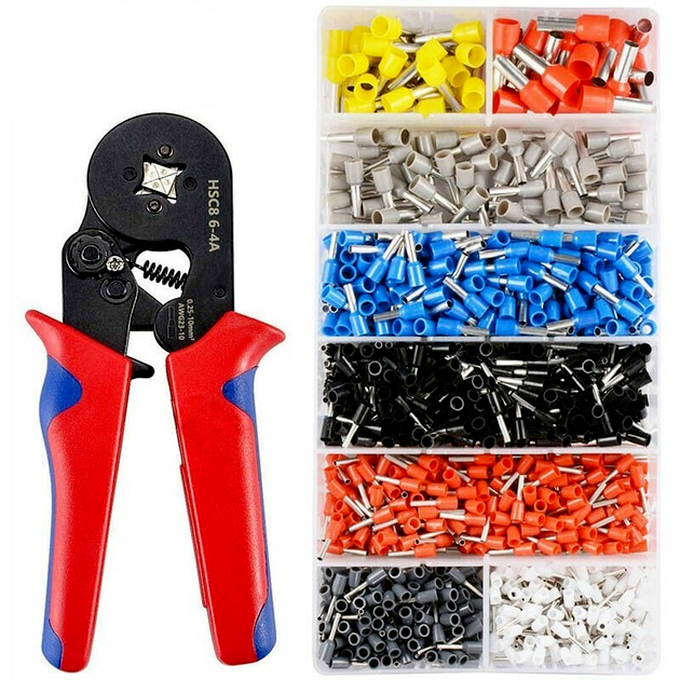 1200x Wire Terminal Connector Crimp Crimper Tool Bootlace Ferrule Plier Sets