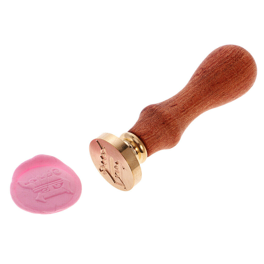 Stylish Initial Wax Seal Stamp Envelope Invitations Label Capital Letter #A