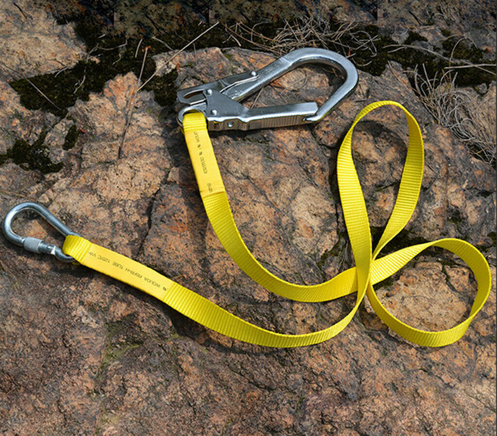 Climbing Rope Suspender Belt with Carabiner Buckle Mountaineering Outdoor Safety
