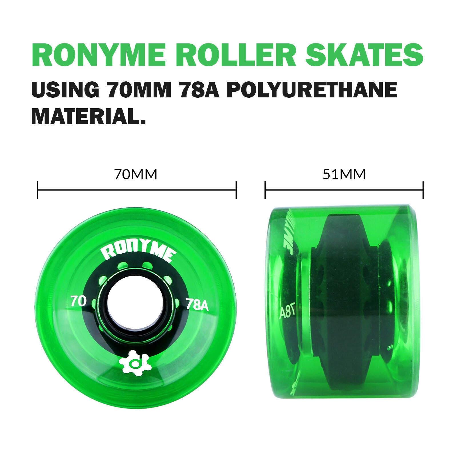 8Pcs Skateboard Wheels Roller 78A ABEC-9 Bearing Casing Parts Accessories