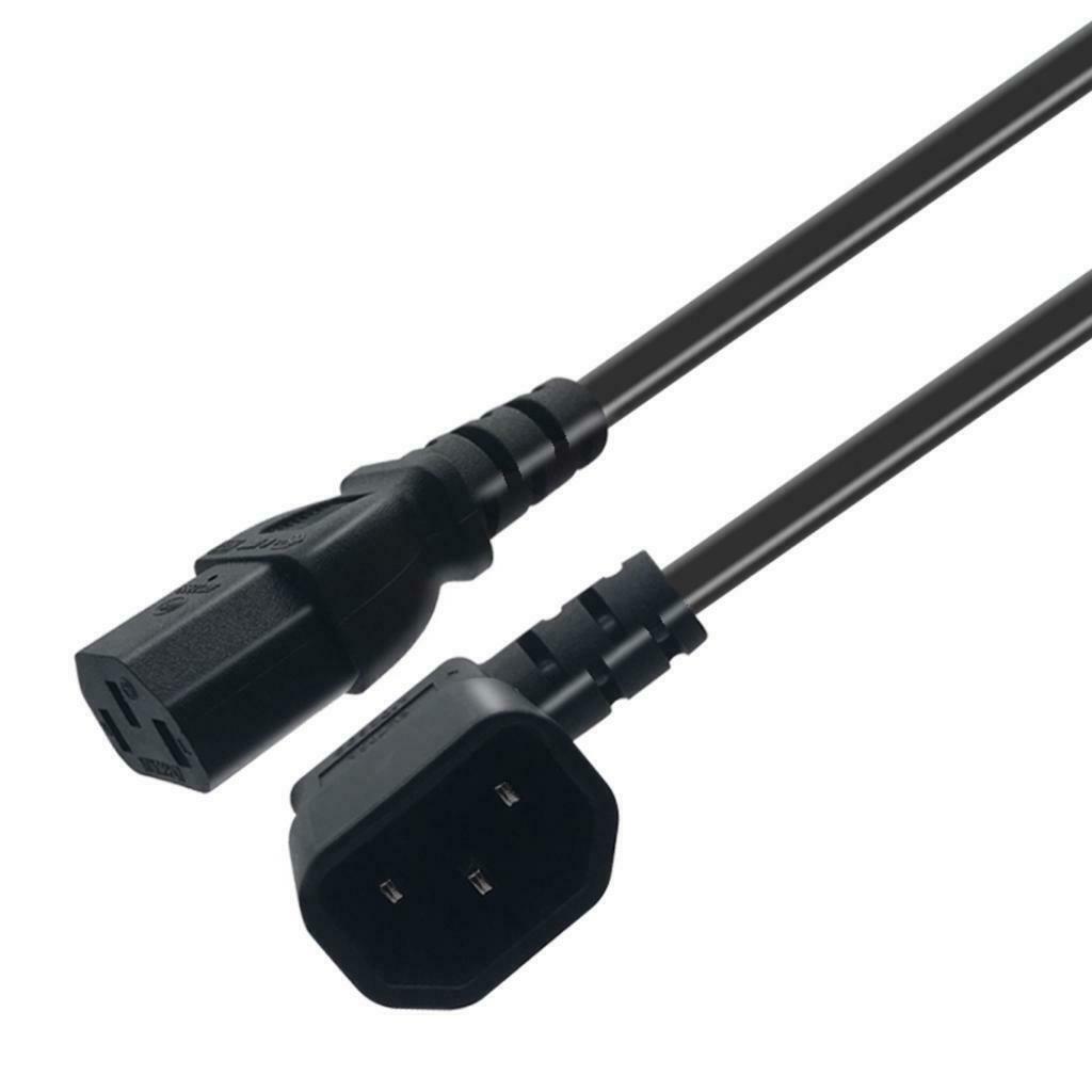 New IEC320 C14 Male Right Angle to C13 Female C14-C13-Cable Power Convertor