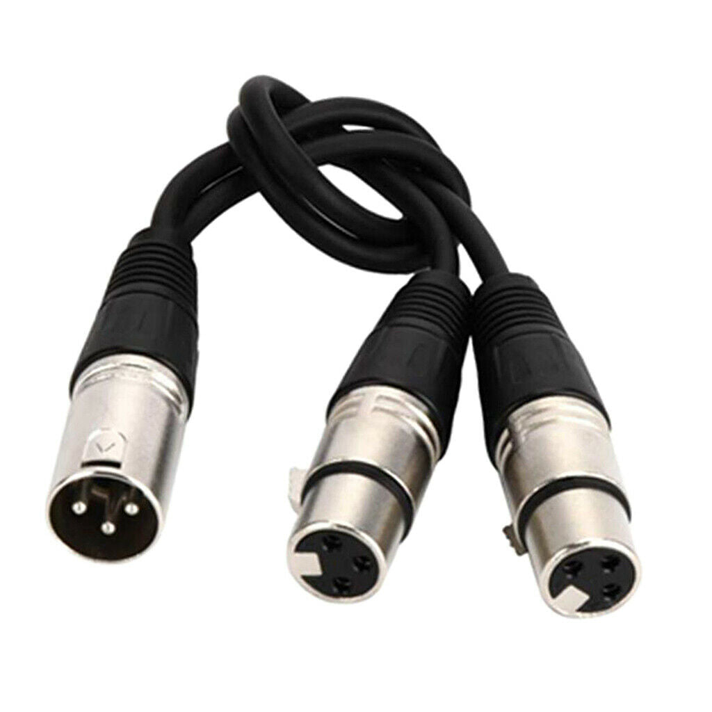 Splitter Cable Female To Dual XLR Male Y 3-Pin Balanced Microphone Line