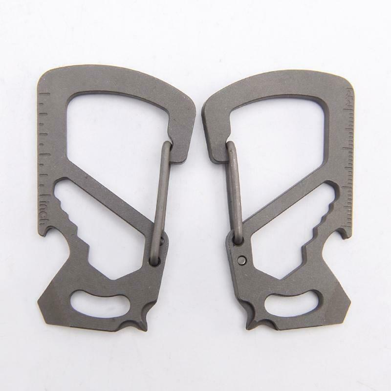 Titanium Alloy Spring Buckle Climbing Carabiners Multifunctional EDC Keychain