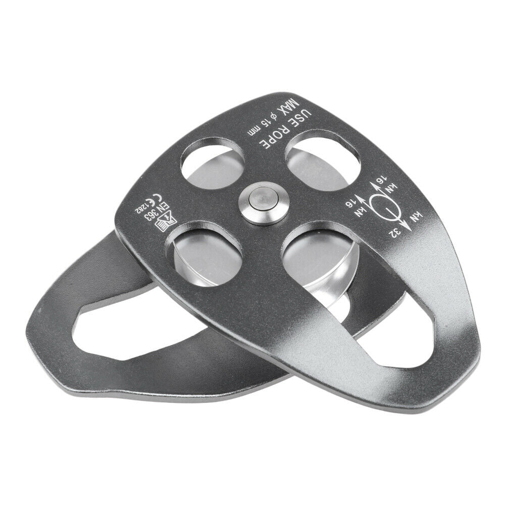 Rock Climbing Single Rope Pulley 32KN Tree Arborist Mountaineering Equipment