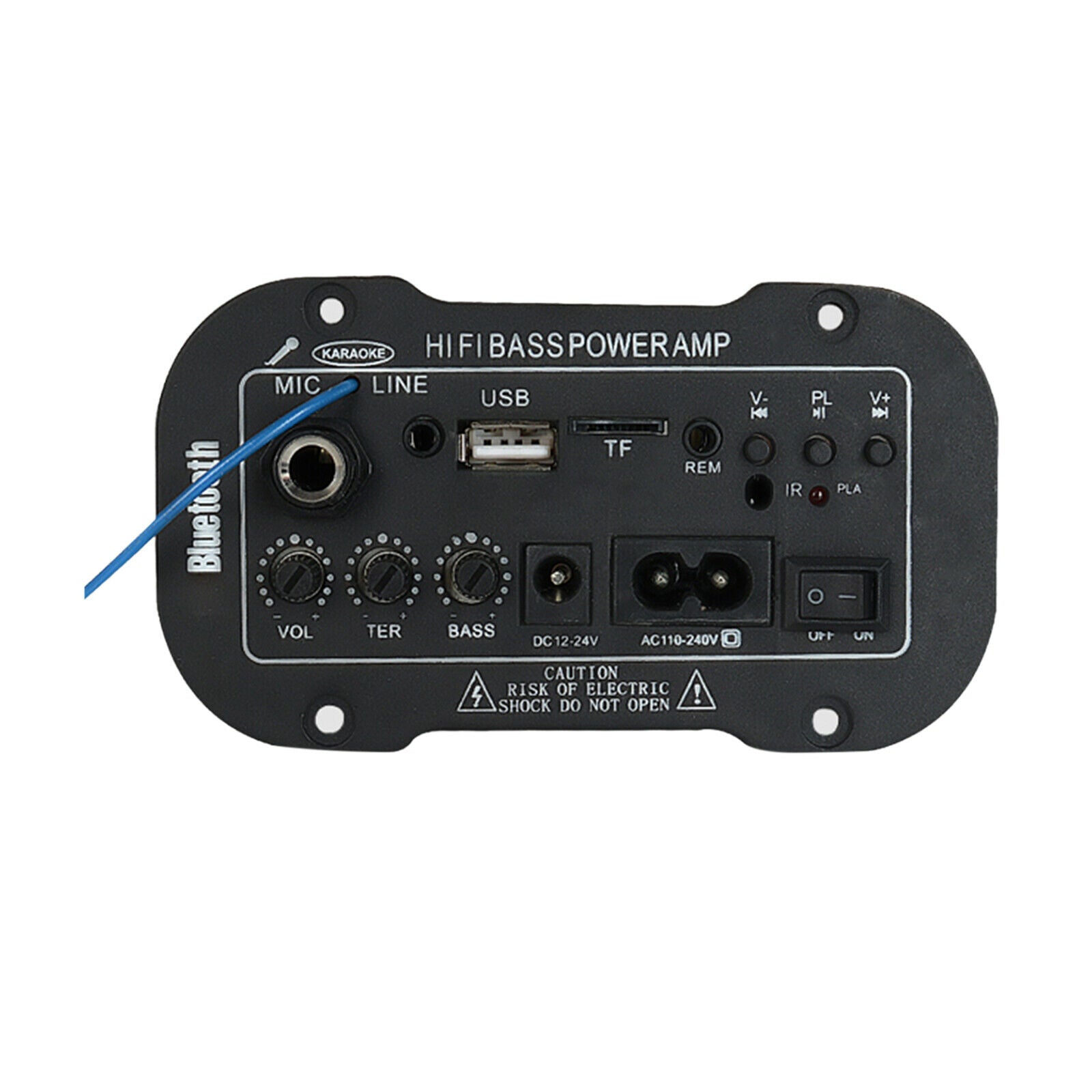 220V Bluetooth Hi-Fi Bass Power Amplifier AMP Radio Audio TF/USB Player DIY