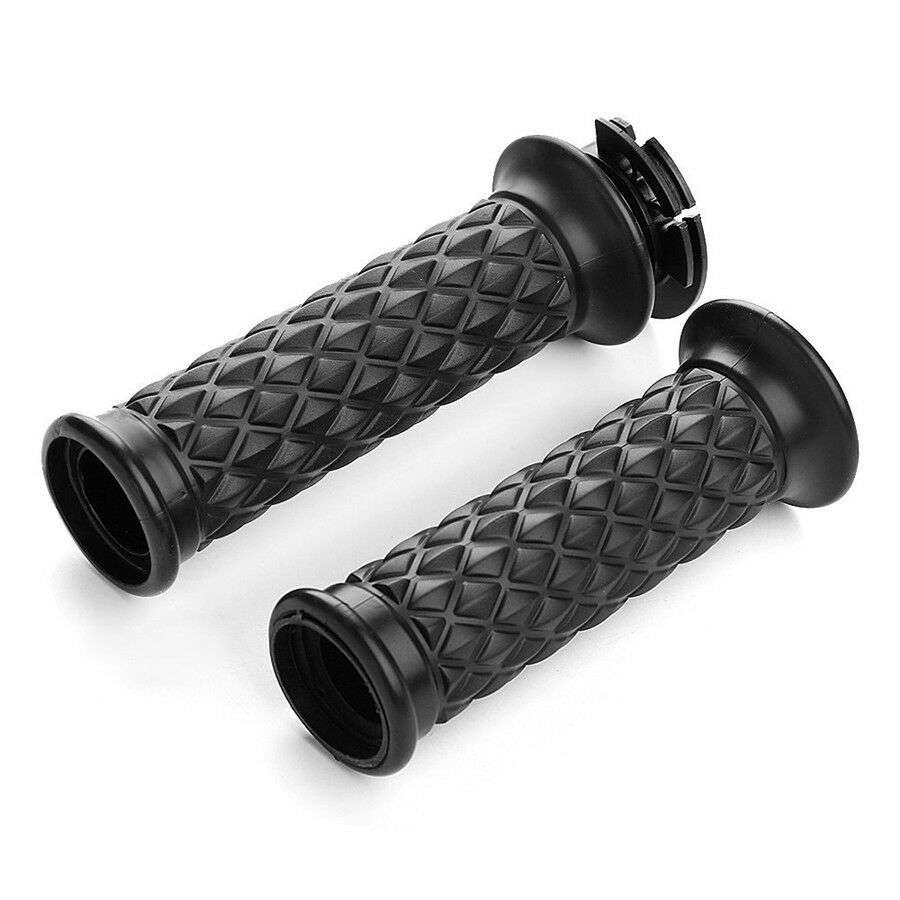 -XN7/8" Motorcycle Rubber Handlebar Hand Grips Cover For Cafe Racer Bobber