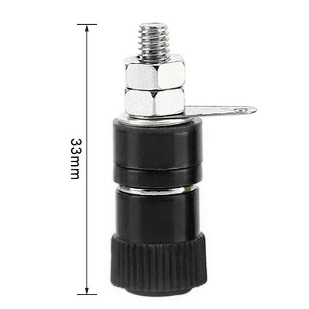 10pcs/pack 4mm Banana Sockets Speaker Binding Post Terminal Connector Black