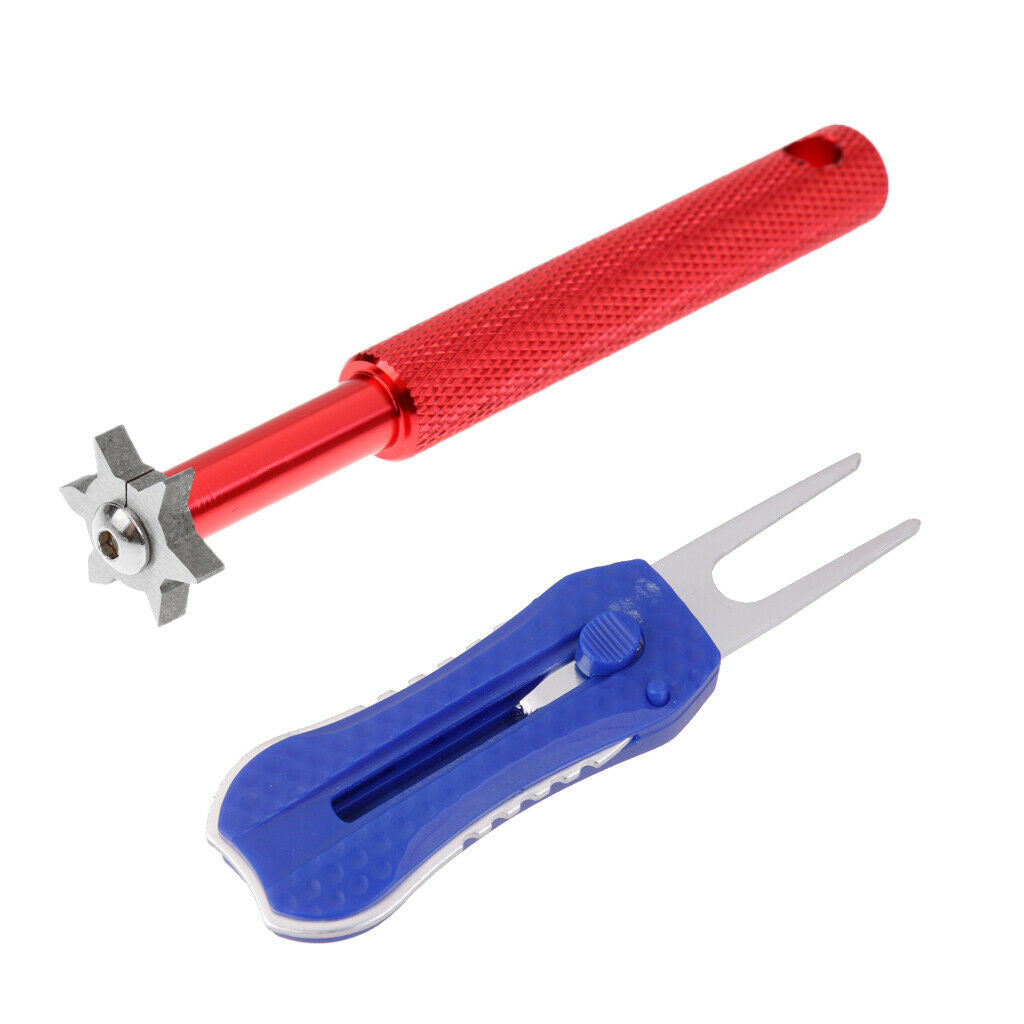 (2 Pieces Pack) Golf Accessories Set Golf Clubs Groove Sharpener And Golf Divot