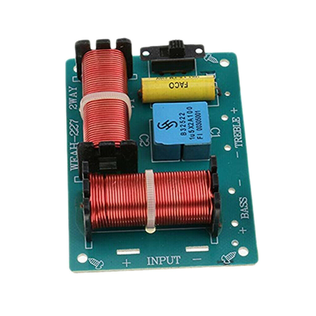 2x Treble Bass 2-Way Frequency Divider Audio Crossover Filters Board 100W