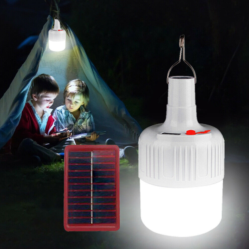 Solar Rechargeable Intelligent Night Lamp Energy Saving LED Emergency Light Bulb