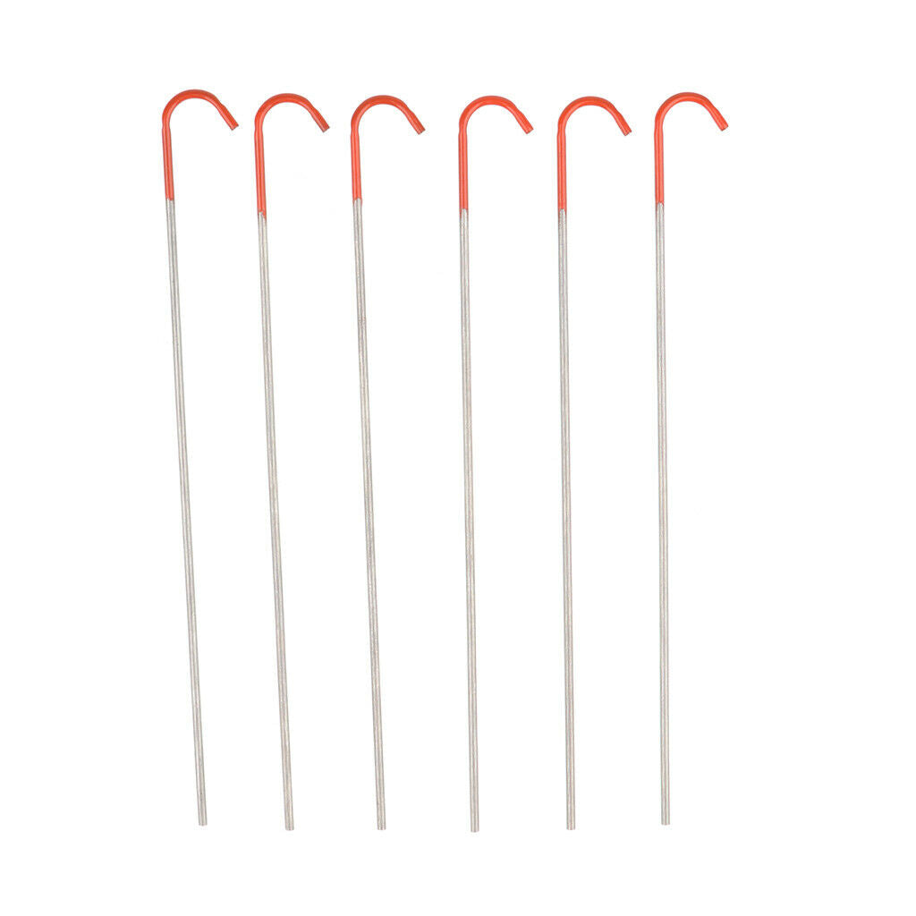 6Pcs 130mm Outdoor Tent Pegs Stake Nail Hook for Camping Canopy