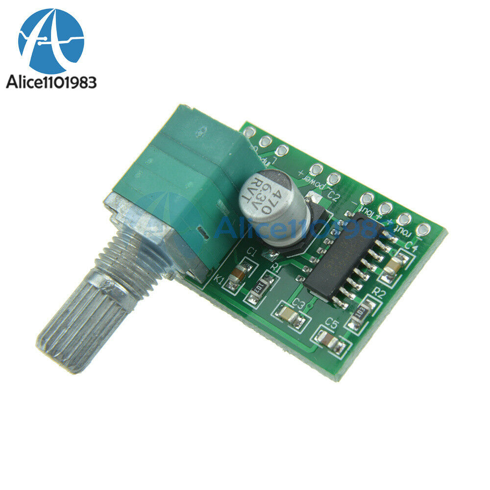 5PCS PAM8403 5V 2 Channel USB Power Audio Amplifier Board 3Wx2W Volume TOP