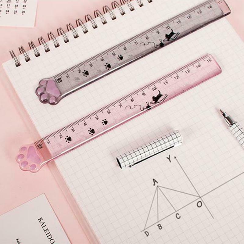 1PC Clear Acrylic Straight Ruler 15cm Clear Ruler Scale Ruler for Students