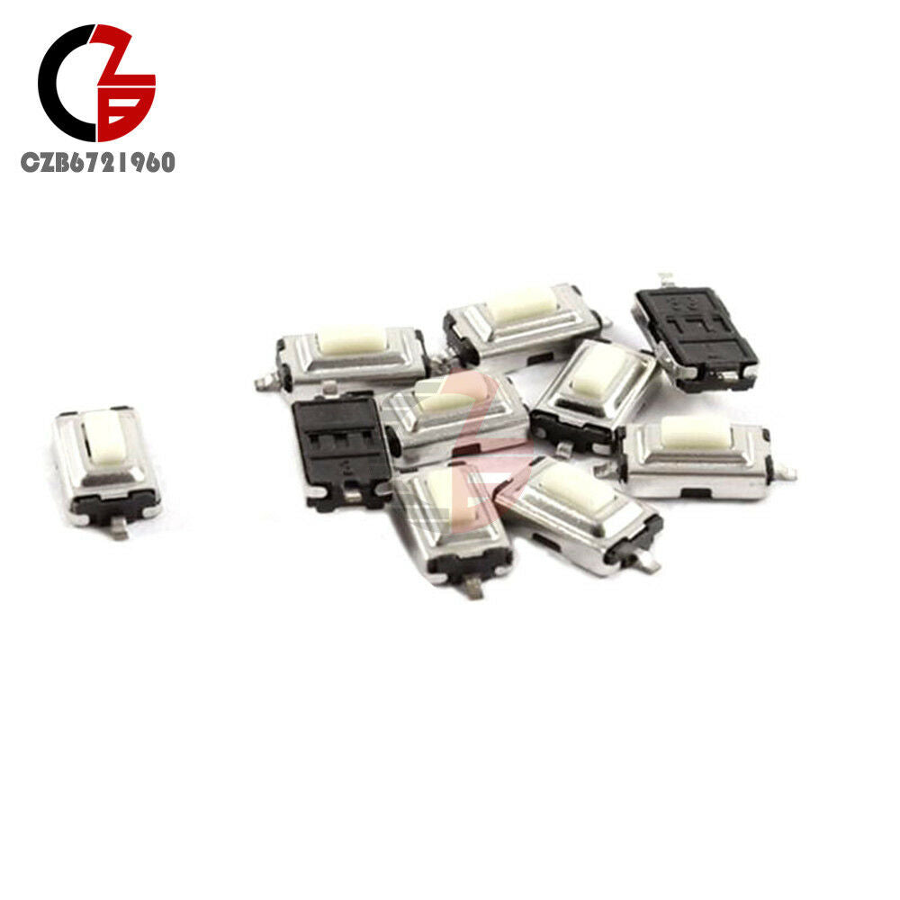 100pcs 3x6x2.5mm Tactile Push Button Switch Tact Switch Micro Switch 2 Pin SMD