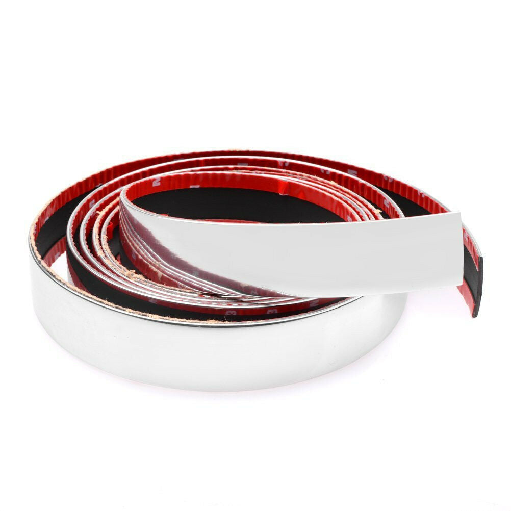 100" Car Bumper Door Edge Lip Guard Chrome Decor Protector Moulding Trim Strip
