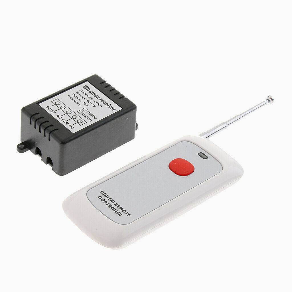 Remote Control Switch Transmitter 12V 10A 433mHz 1km Distance Controller, New