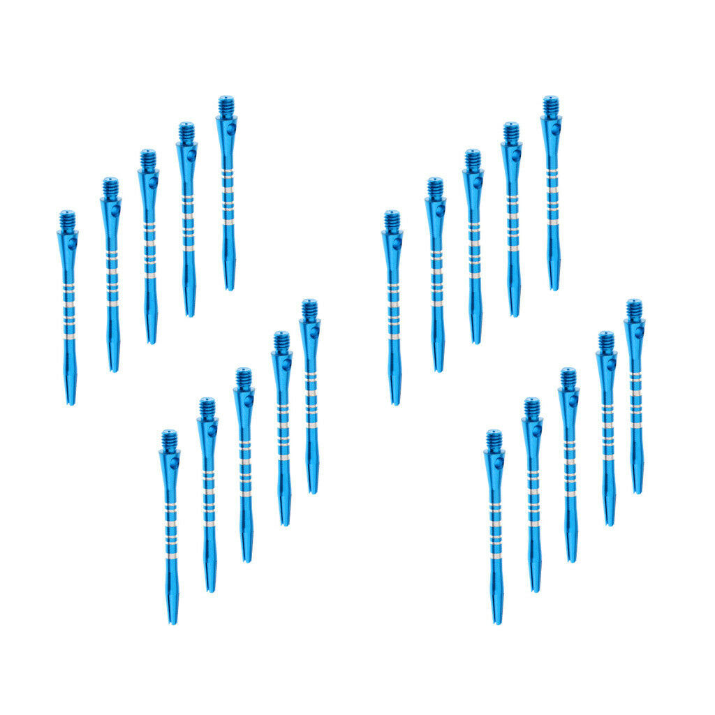 (Set of 20) 52mm Standard Thread Sticks Steel Soft Tip Blue