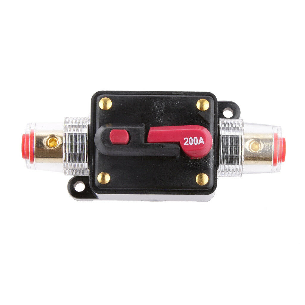200A AMP Car Auto Marine Stereo Audio Inline Circuit Breaker Fuse Holder