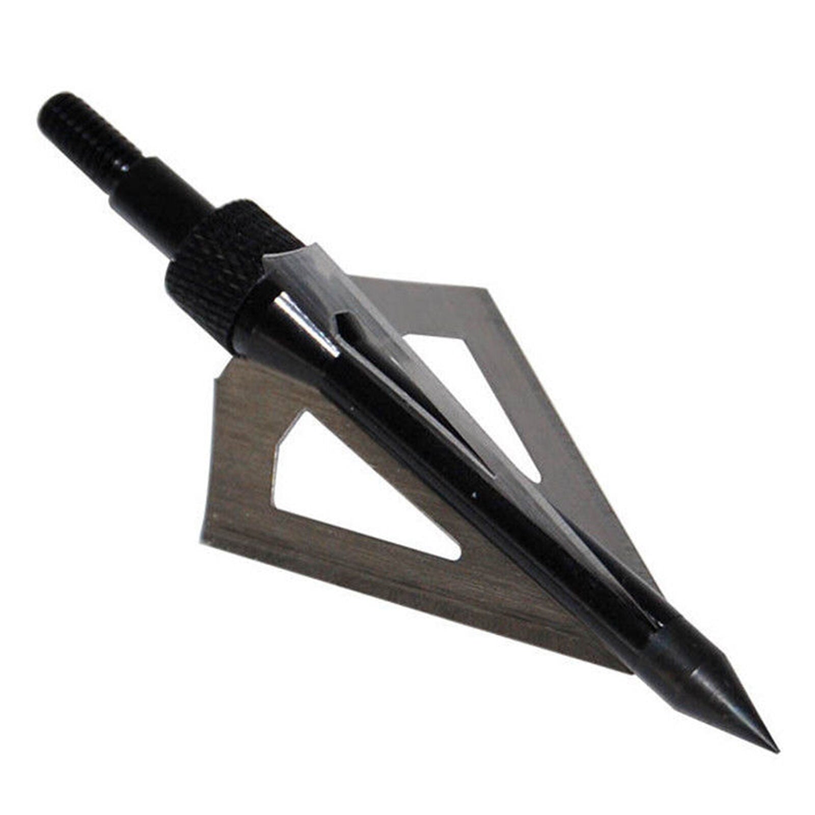 12Pcs Hunting Broadheads 100 Grain 3 Blade Broad Arrow Heads Arrows Screw Tips