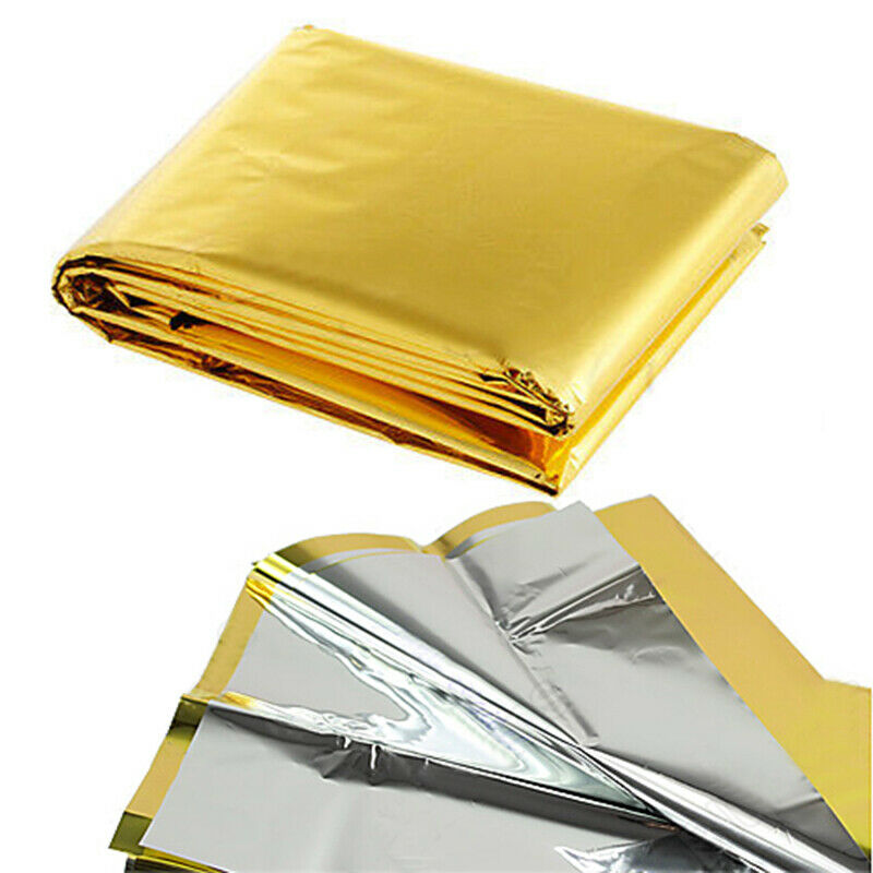 Waterproof Emergency Solar Blanket Safety Survival Insulating Mylar Thermal Heat