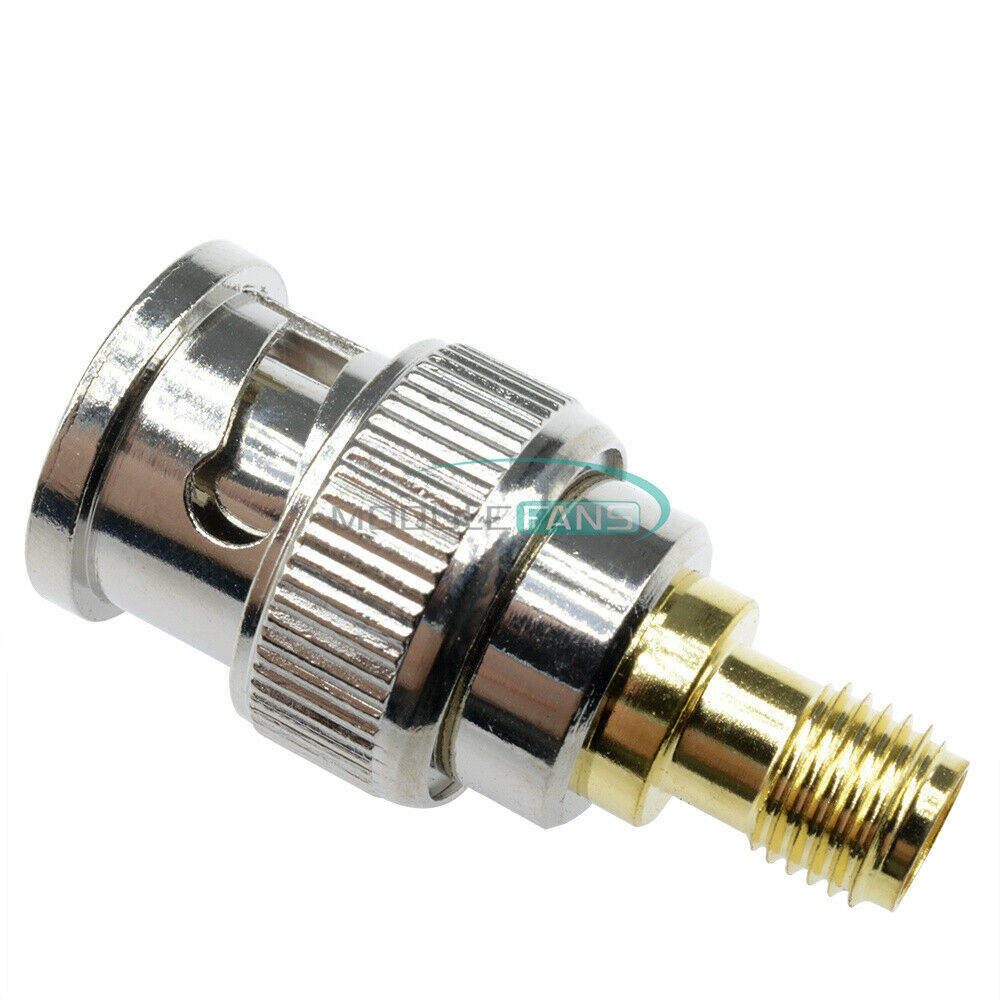 2PCS BNC Male to SMA Female RF Jack Plug Coaxial Adapter Connector Straight